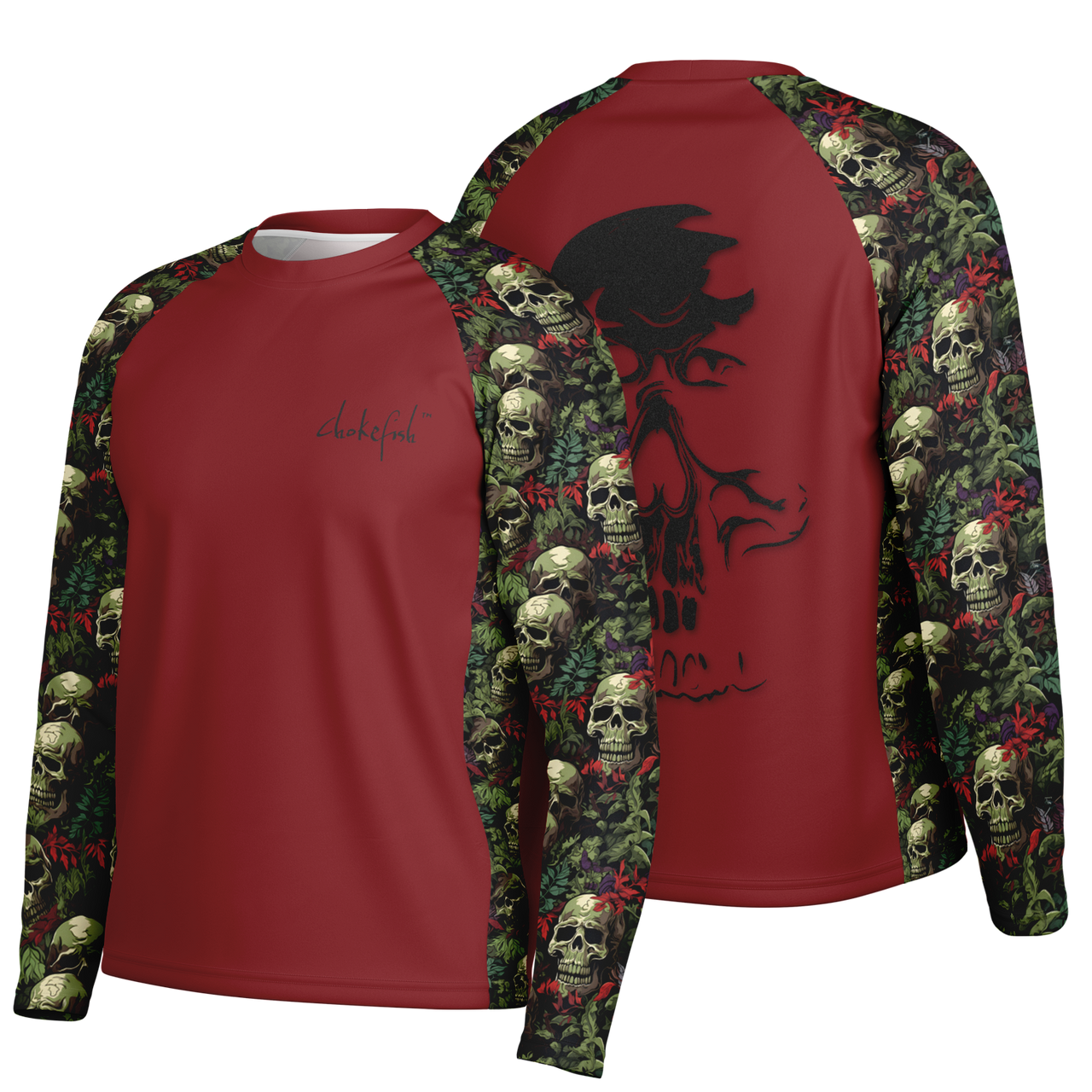 Chokefish™ Long Sleeve Every Day All Weather Skulls Shirt Men's-025