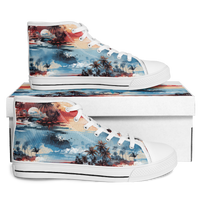 Chokefish™ Urban Peak Retro High Tops Trees & Boats-001