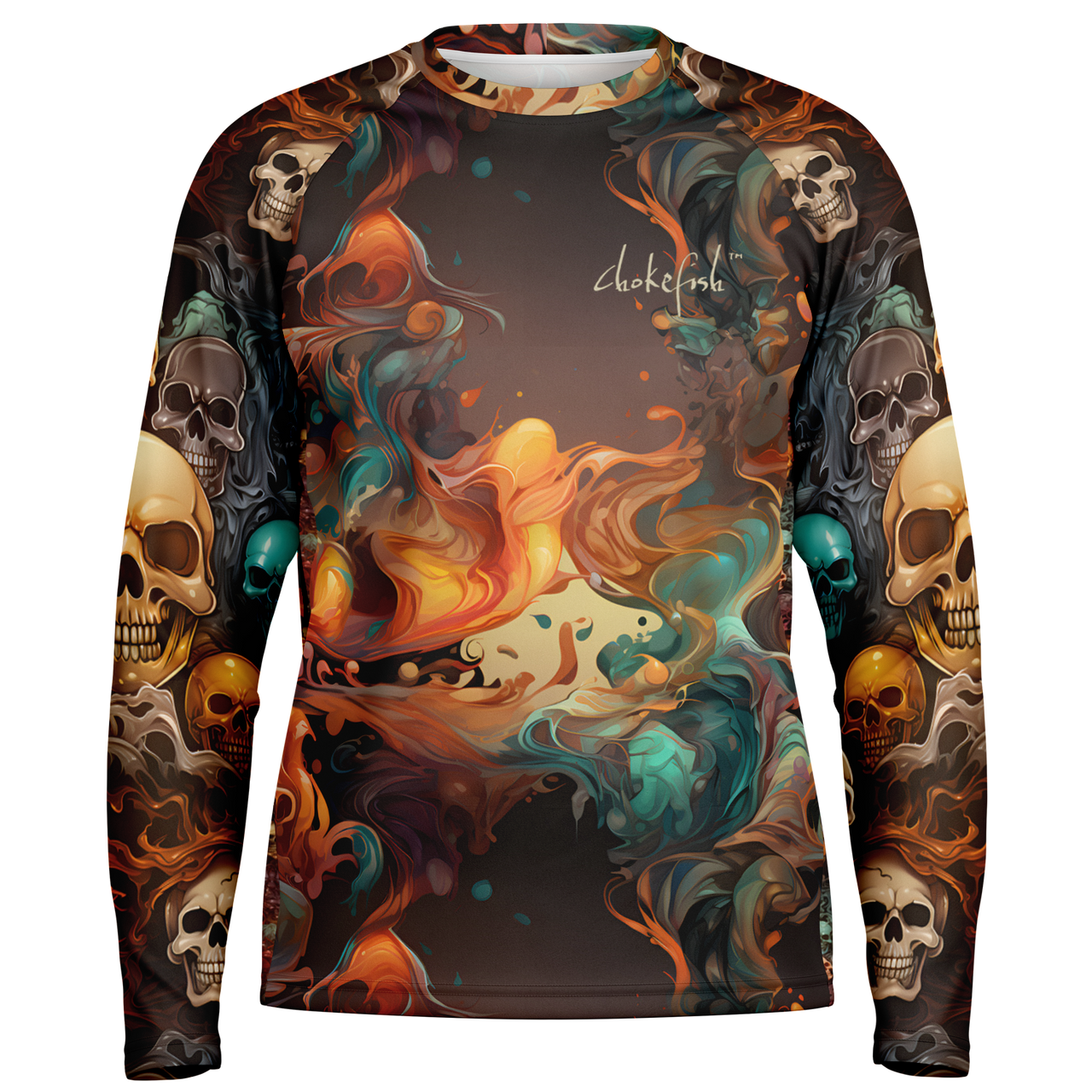 Chokefish™ Long Sleeve Every Day All Weather Skulls Shirt Men's-001