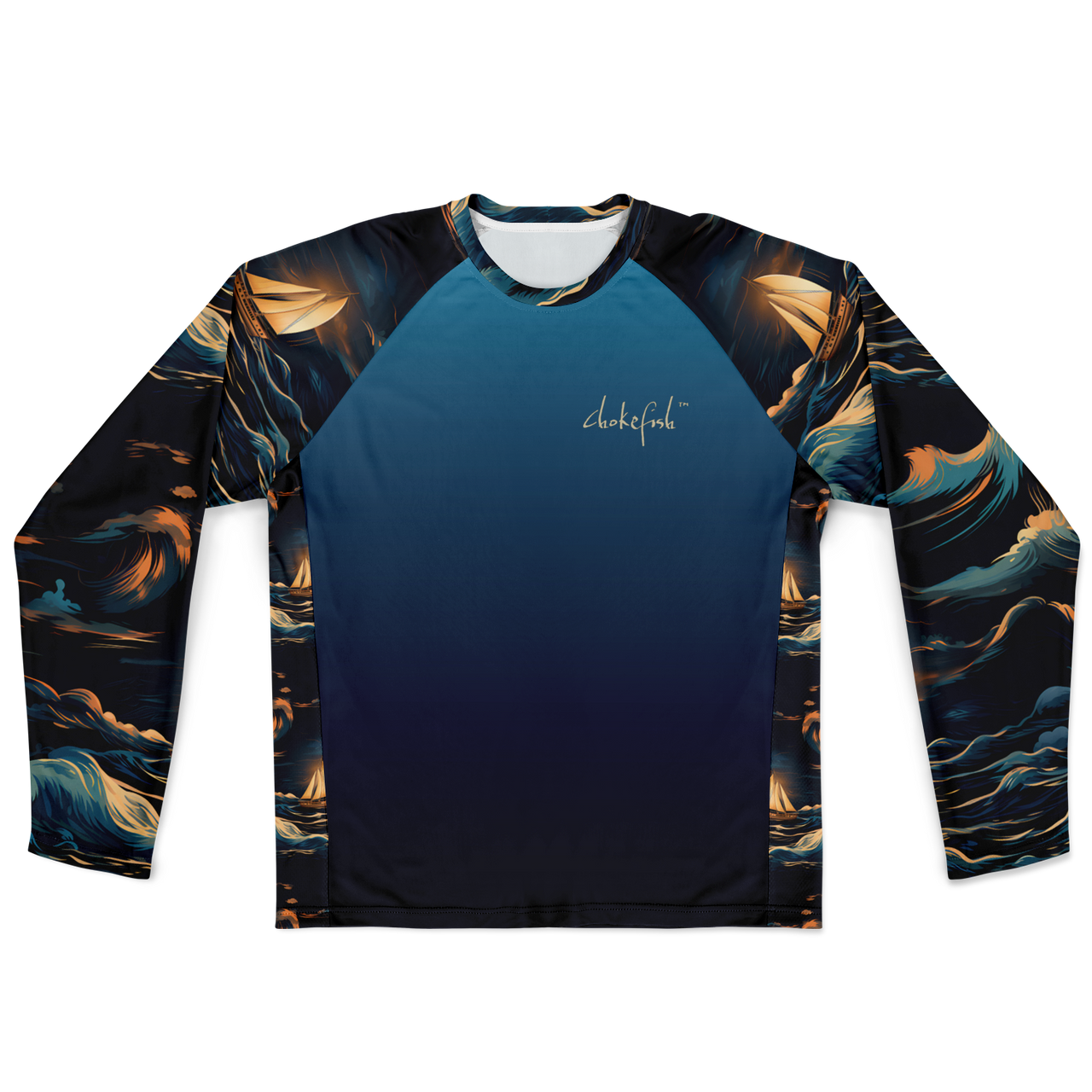 Chokefish™ Long Sleeve Every Day All Weather Trees&Boats Shirt Men's-015