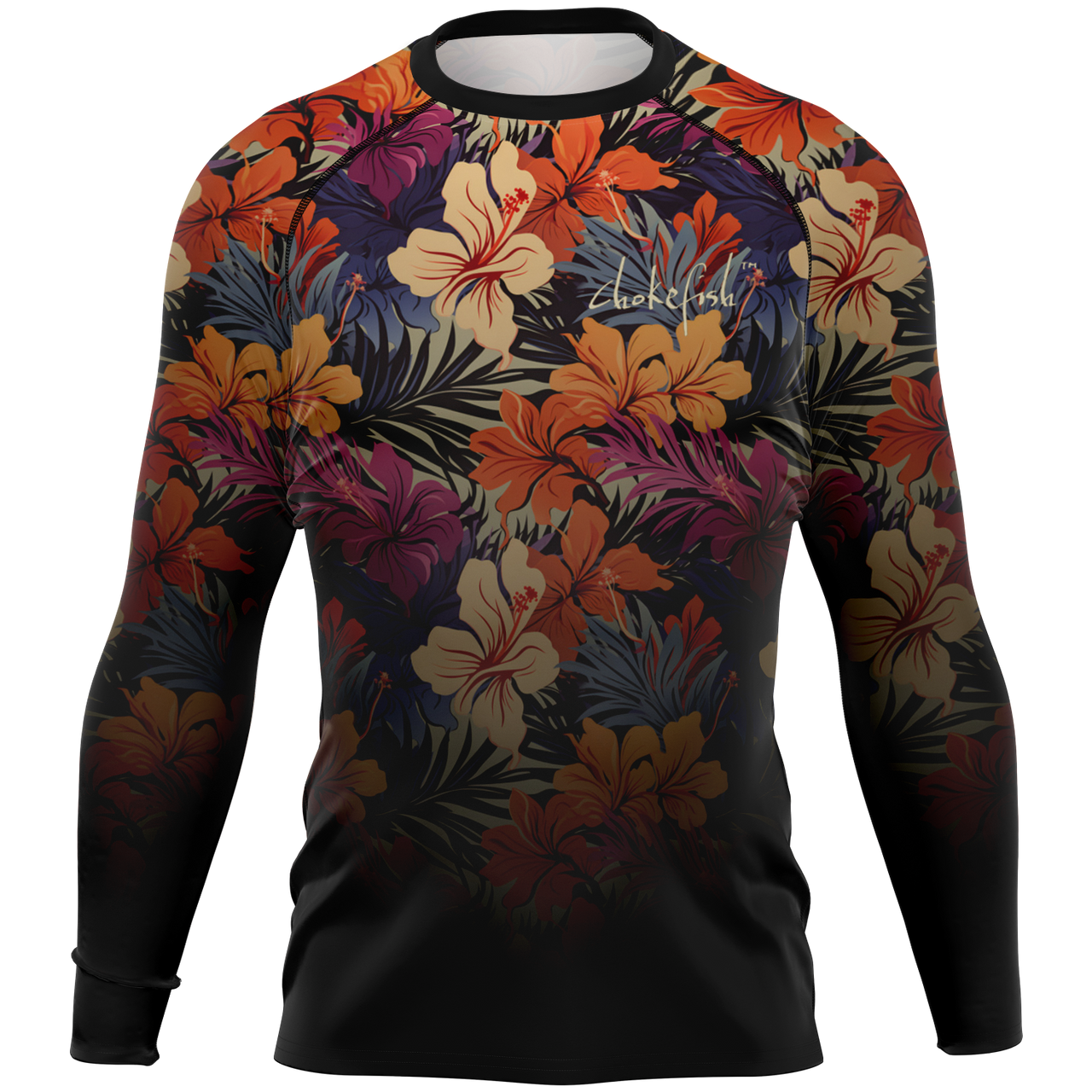 Chokefish™ Long Sleeve Rashguard Floral Men's Shirt-007-2