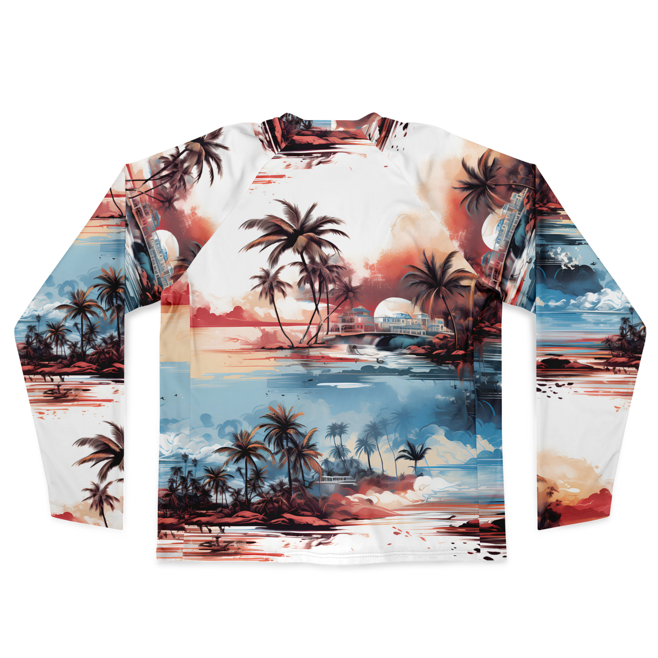 Chokefish™ Long Sleeve Every Day All Weather Trees&Boats Shirt Men's-001