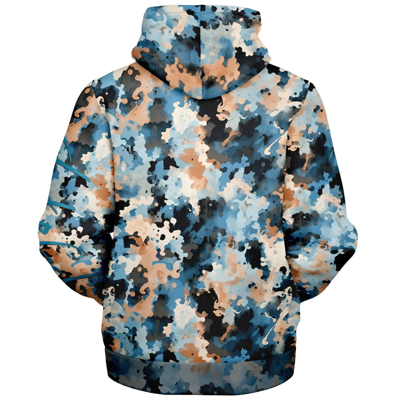 Chokefish™ Microfleece Zip-Up Hoodie Acid-Wash Colors-017B