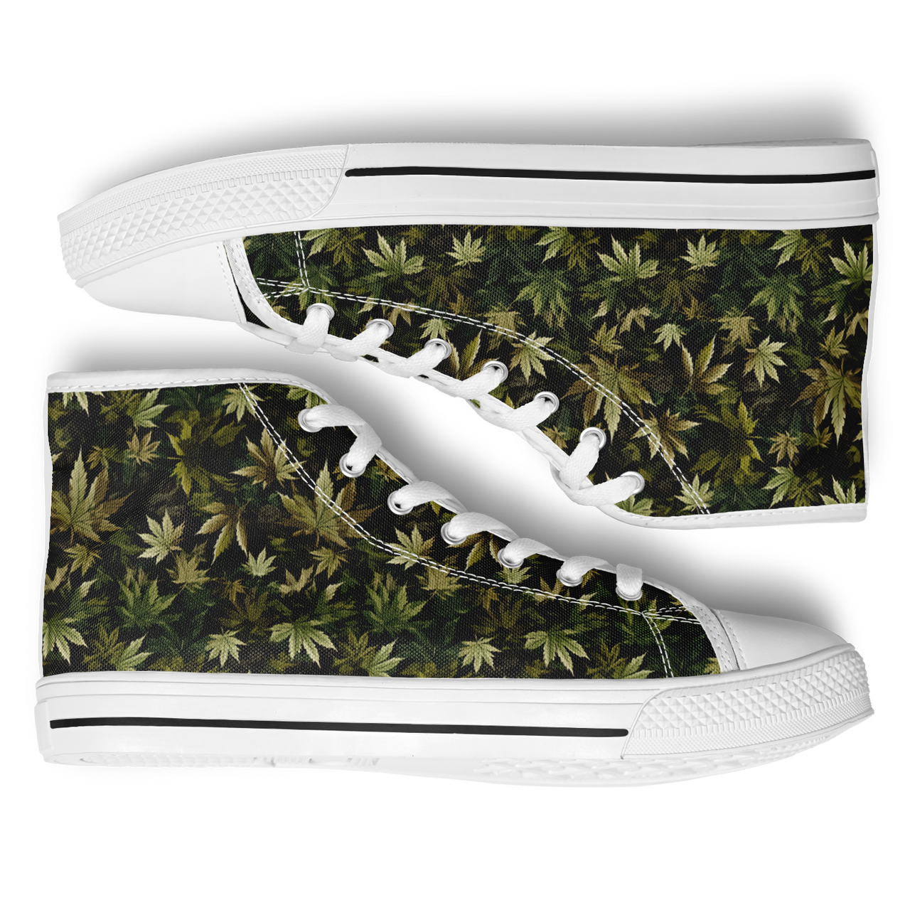 Chokefish™ Urban Peak Retro High Tops-Cannabis-007