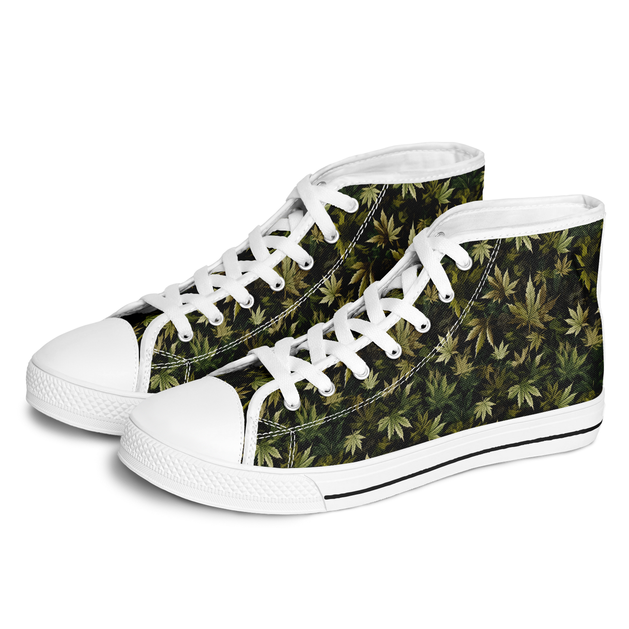 Chokefish™ Urban Peak Retro High Tops-Cannabis-007