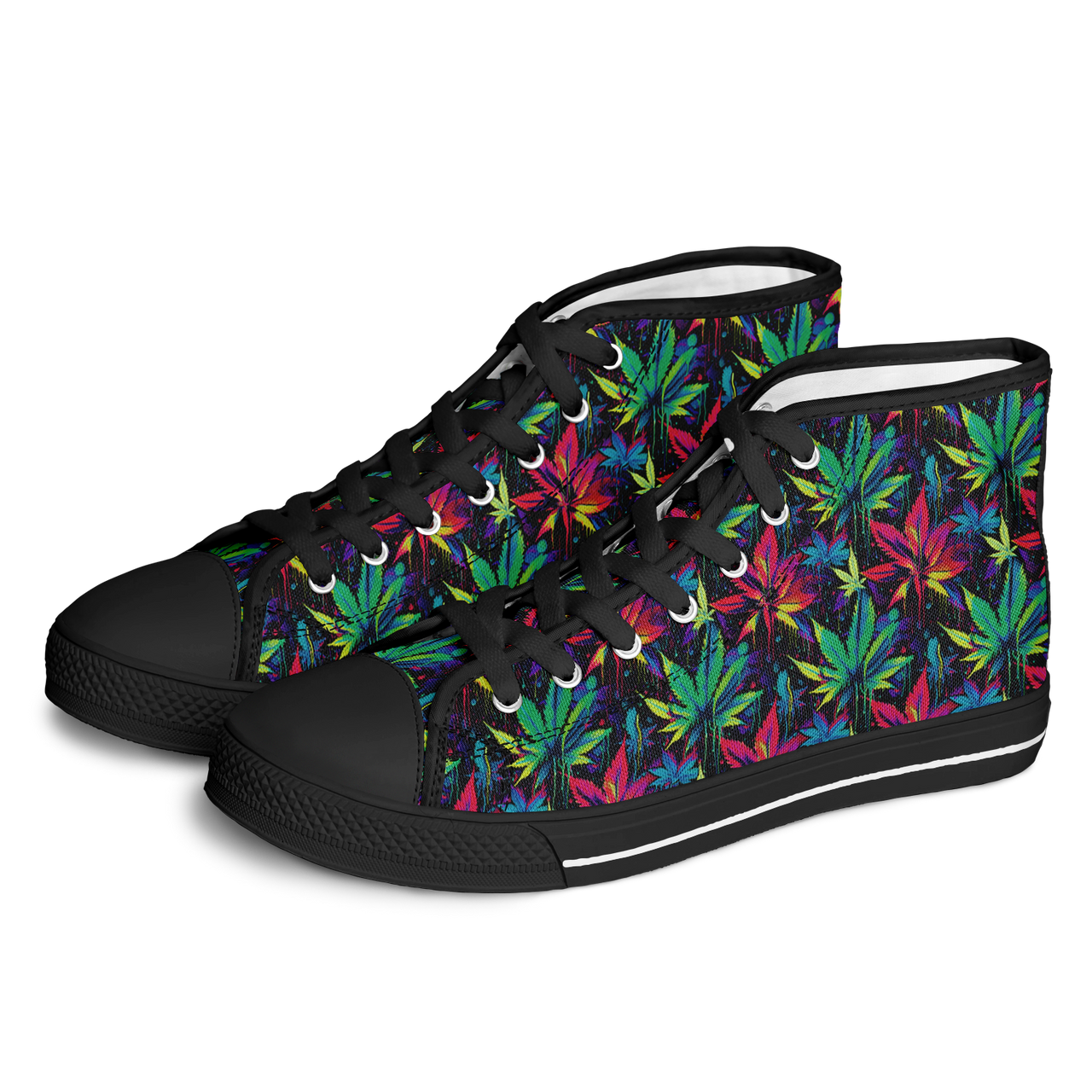 Chokefish™ Urban Peak Retro High Tops-Cannabis-010-2