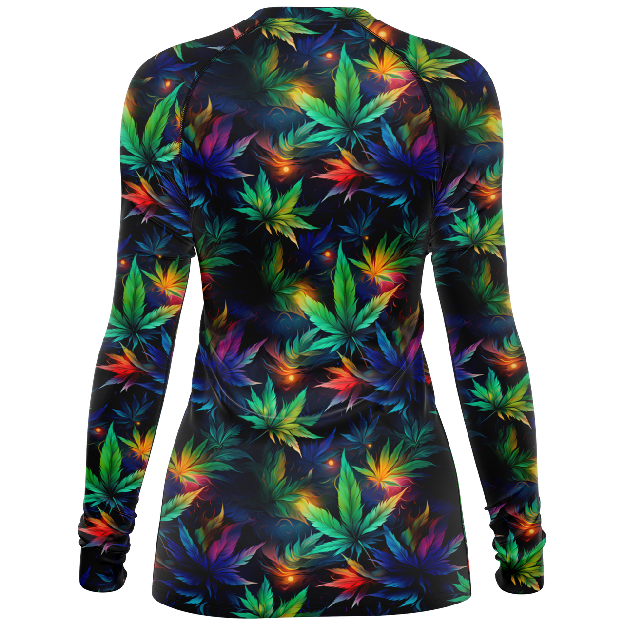 Chokefish™ Long Sleeve Rashguard Cannabis Woman's Shirt-003
