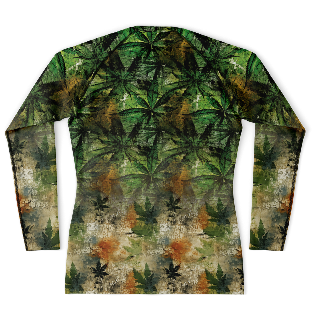 Chokefish™ Long Sleeve Rashguard Cannabis Men's Shirt-009