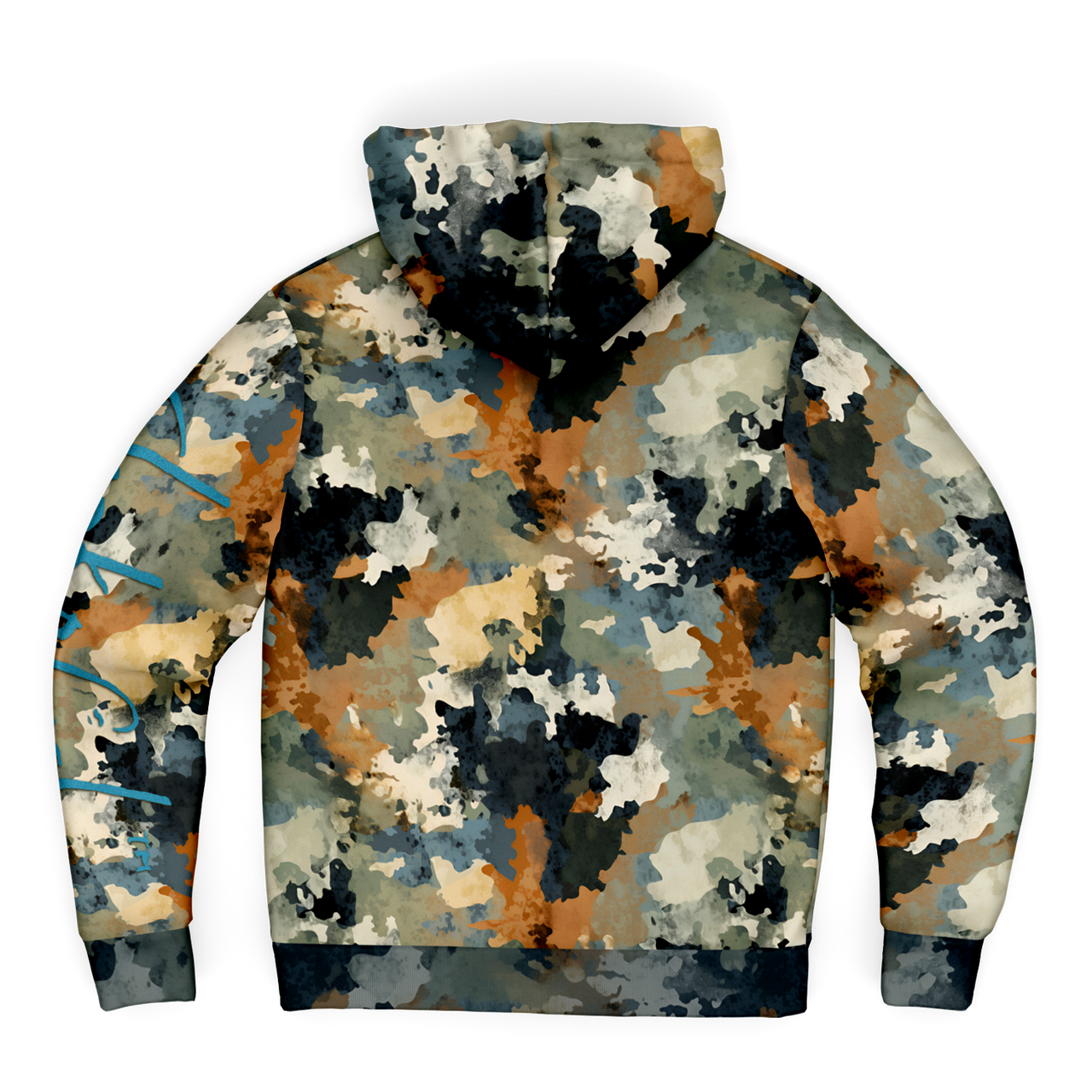 Chokefish™ Microfleece Zip-Up Hoodie Acid-Wash Colors-013B