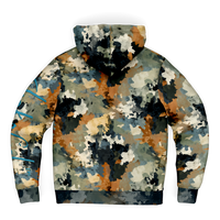 Chokefish™ Microfleece Zip-Up Hoodie Acid-Wash Colors-013B