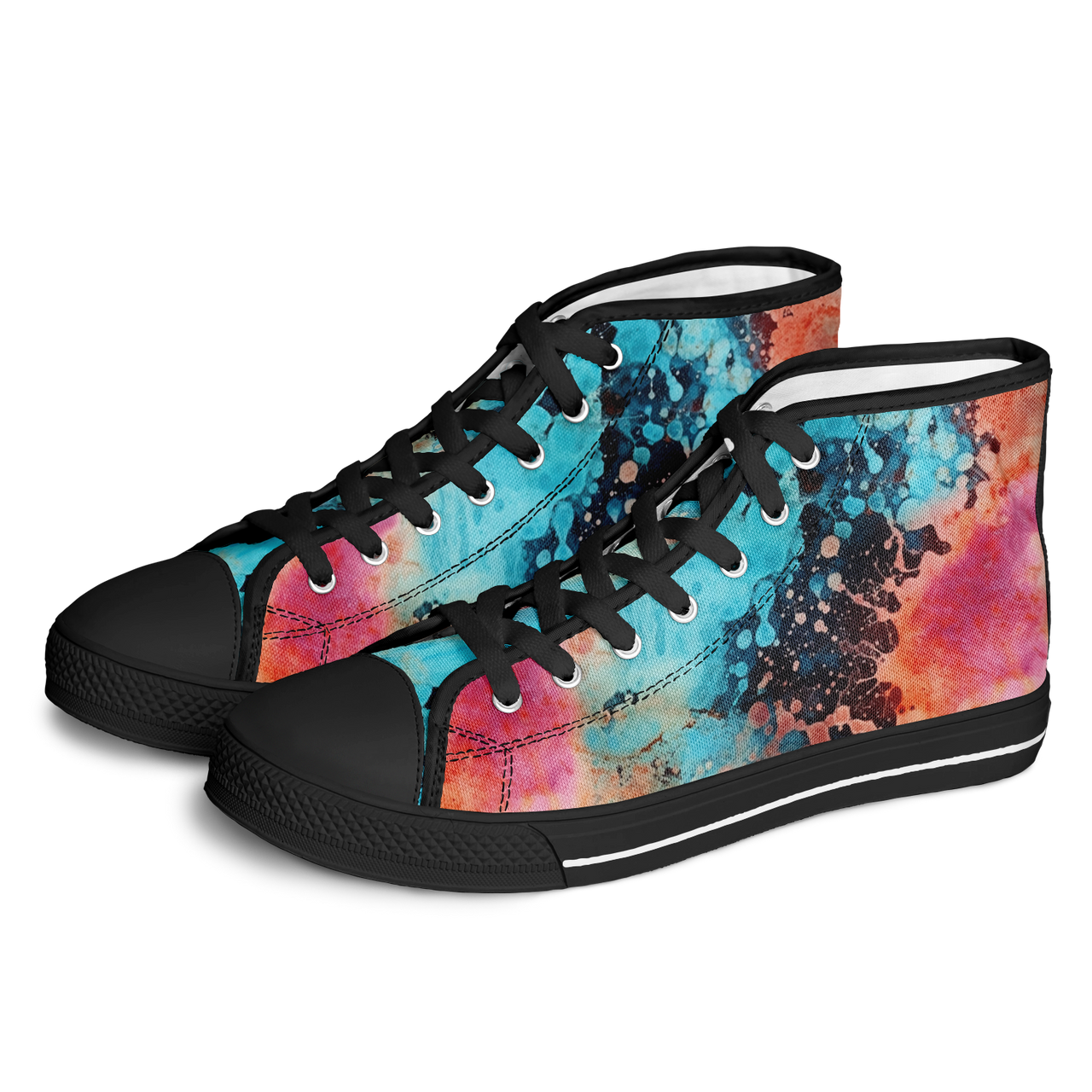 Chokefish™ Urban Peak Retro High Tops-Acid-Wash-005-2