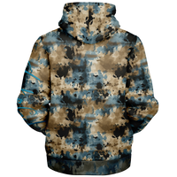 Chokefish™ Microfleece Zip-Up Hoodie Acid-Wash Colors-014B