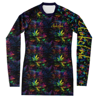 Chokefish™ Long Sleeve Rashguard Cannabis Woman's Shirt-009