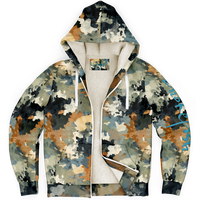 Chokefish™ Microfleece Zip-Up Hoodie Acid-Wash Colors-013