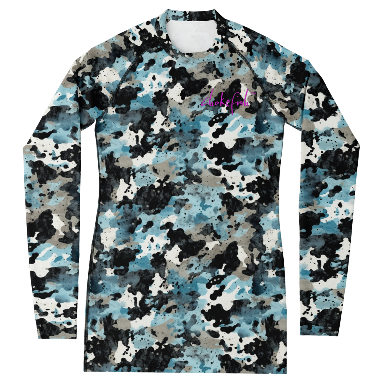 Chokefish™ Long Sleeve Rashguard Acid-Wash Woman's Shirt-010