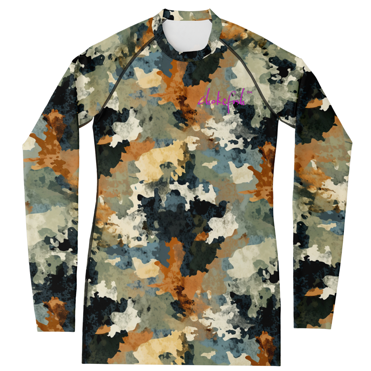 Chokefish™ Long Sleeve Rashguard Acid-Wash Woman's Shirt-011