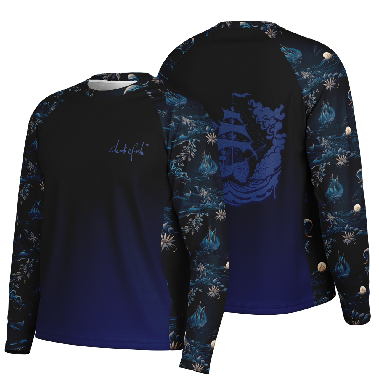 Chokefish™ Long Sleeve Every Day All Weather Trees&Boats Shirt Men's-017-Special-Edition