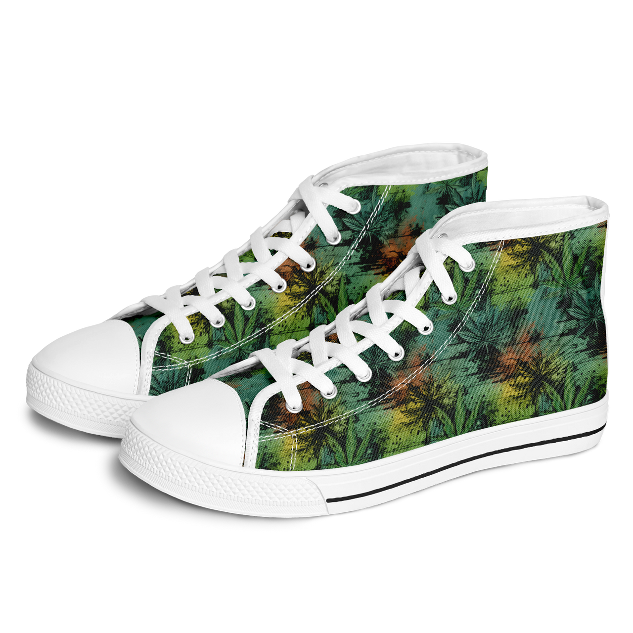 Chokefish™ Urban Peak Retro High Tops-Cannabis-006