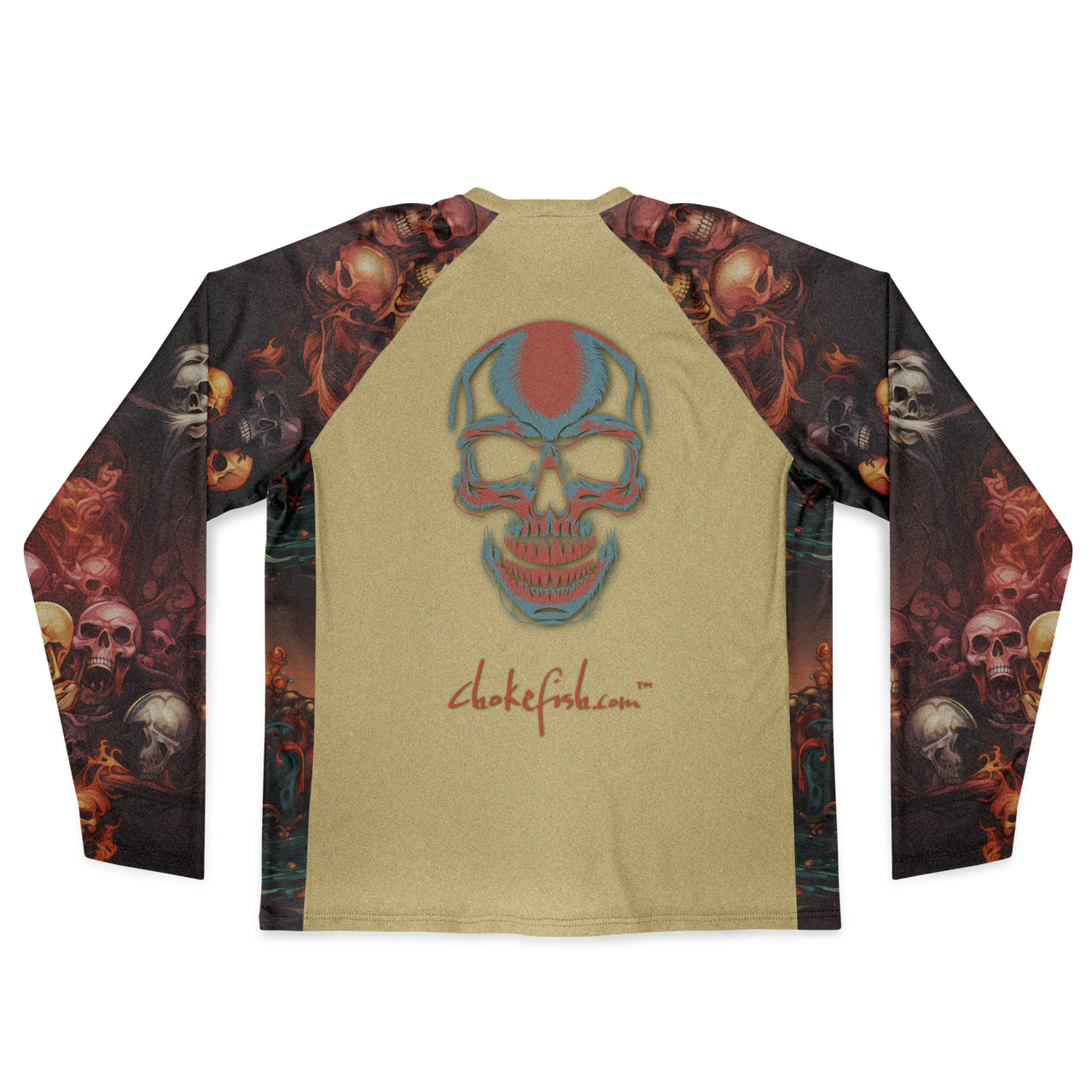Chokefish™ Long Sleeve Every Day All Weather Skulls Shirt Men's-04SE