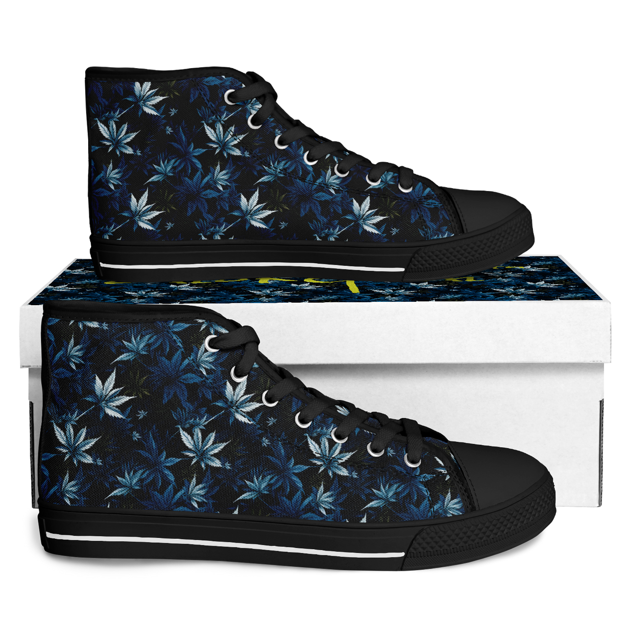 Chokefish™ Urban Peak Retro High Tops-Cannabis-008-2