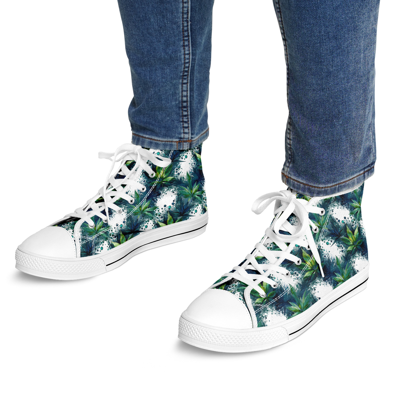 Chokefish™ Urban Peak Retro High Tops-Cannabis-013