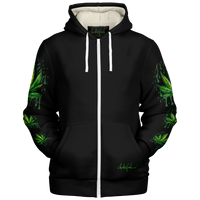 Chokefish™ Microfleece Zip-Up Hoodie Cannabis-003