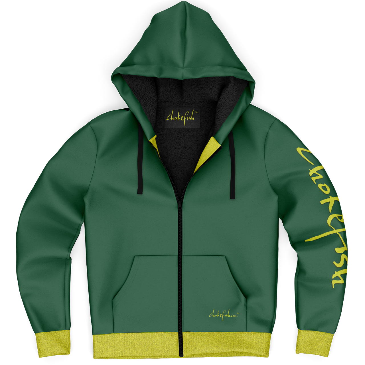 Chokefish™ Microfleece Zip-Up Hoodie Solid Colors-007B