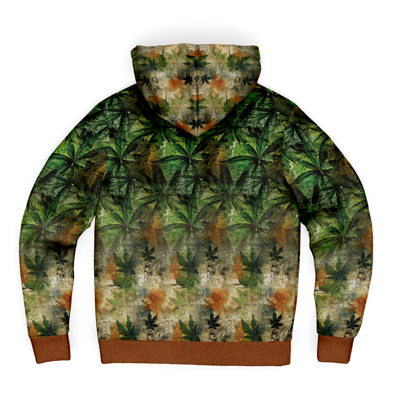 Chokefish™ Microfleece Zip-Up Hoodie Cannabis-001B