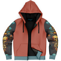 Chokefish™ Microfleece Zip-Up Hoodie Skulls-001B