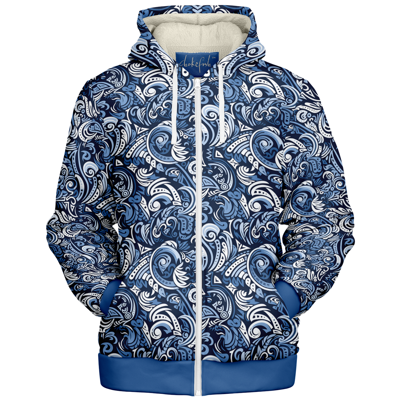 Chokefish™ Microfleece Zip-Up Hoodie Maori-004-2