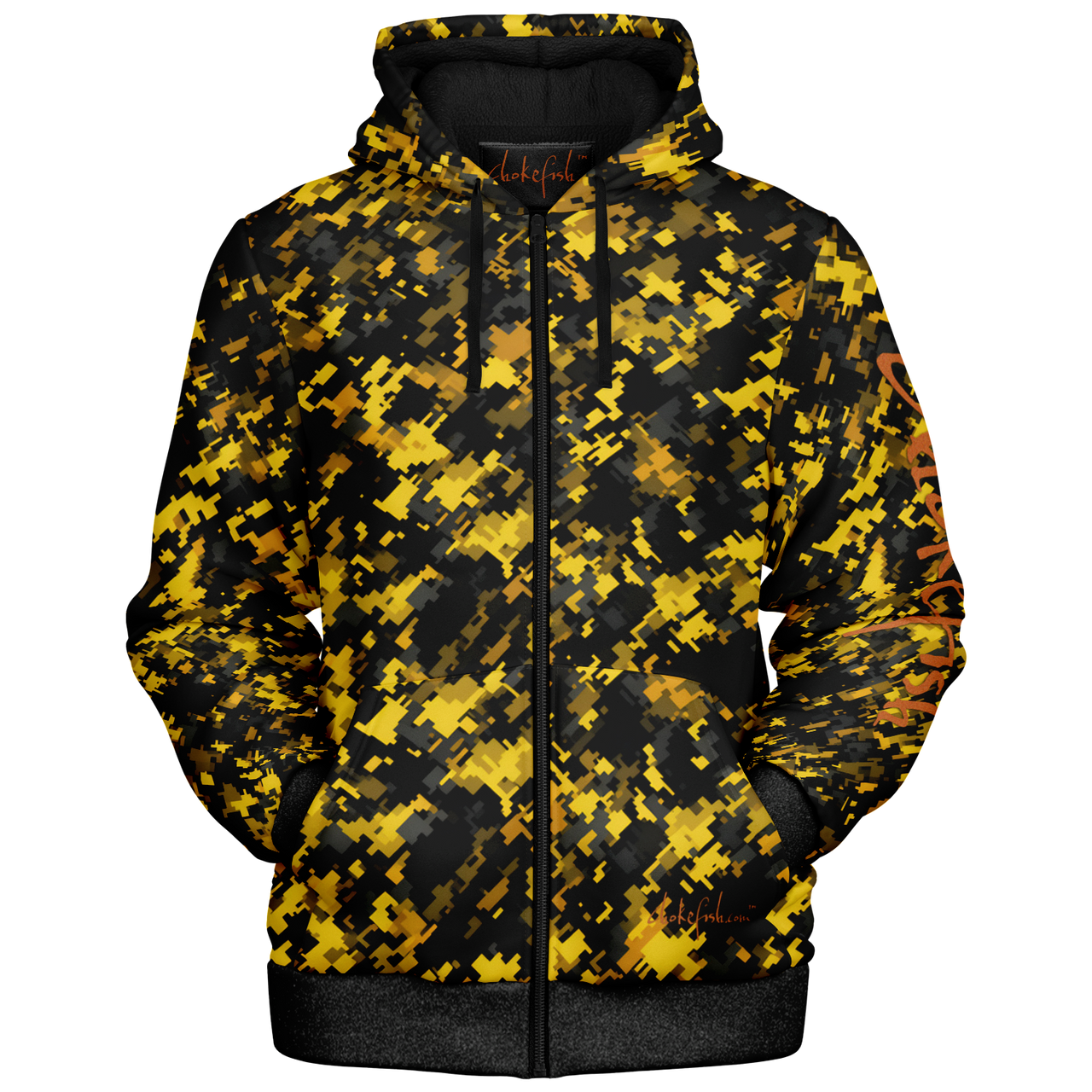 Chokefish™ Microfleece Zip-Up Hoodie Camouflage-017B
