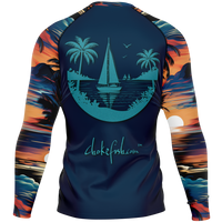 Chokefish™ Long Sleeve Rashguard Trees&Boats Men's Shirt-002