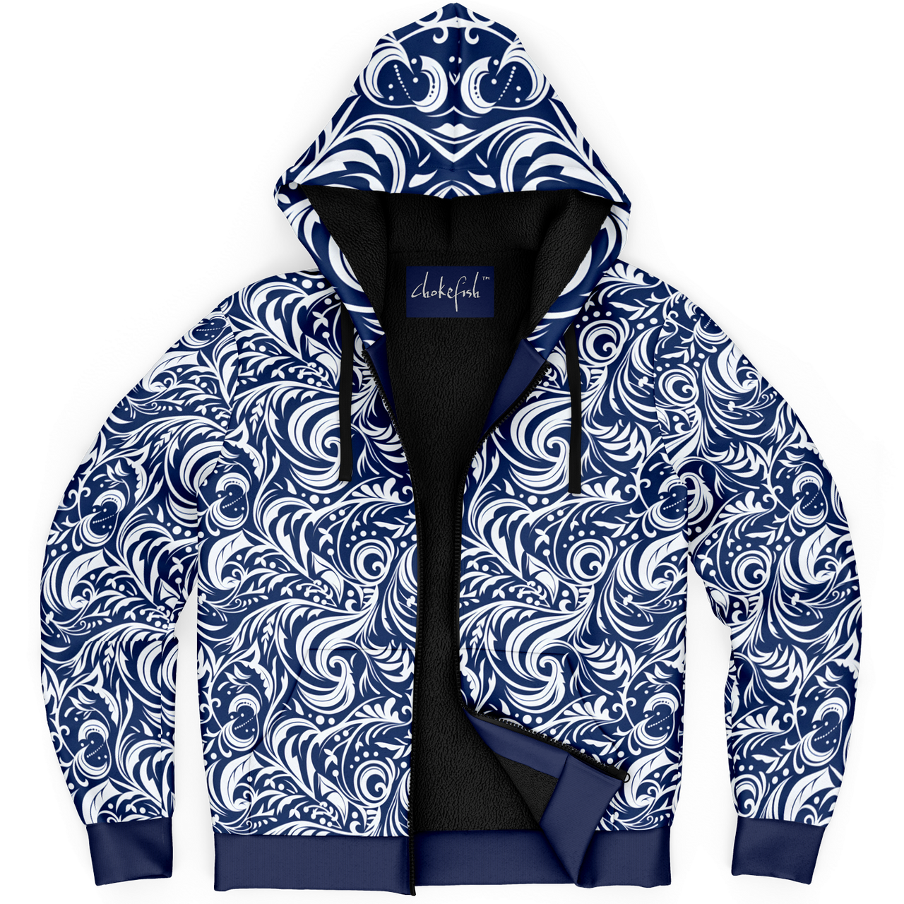 Chokefish™ Microfleece Zip-Up Hoodie Maori-006-2B