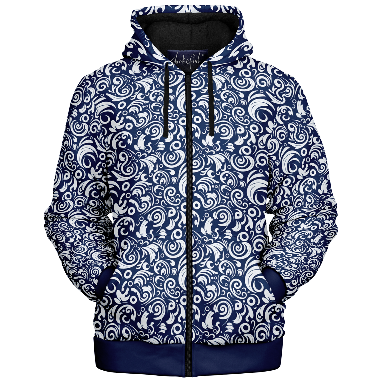 Chokefish™ Microfleece Zip-Up Hoodie Maori-003-2B