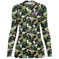 Chokefish™ Long Sleeve Rashguard Camouflage Woman's Shirt-001