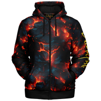 Chokefish™ Microfleece Zip-Up Hoodie Volcano-001B