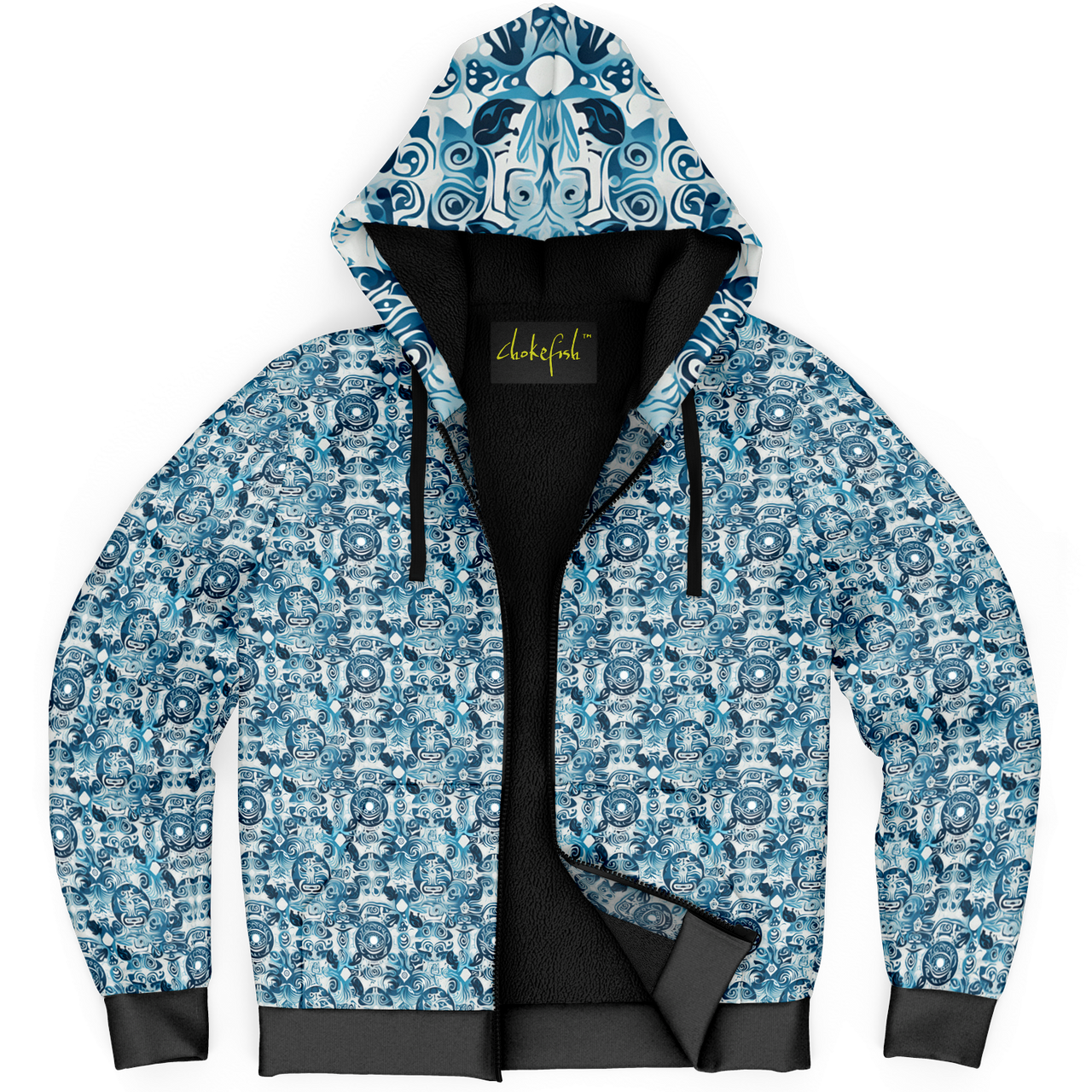 Chokefish™ Microfleece Zip-Up Hoodie Sun&Saltwater-002B