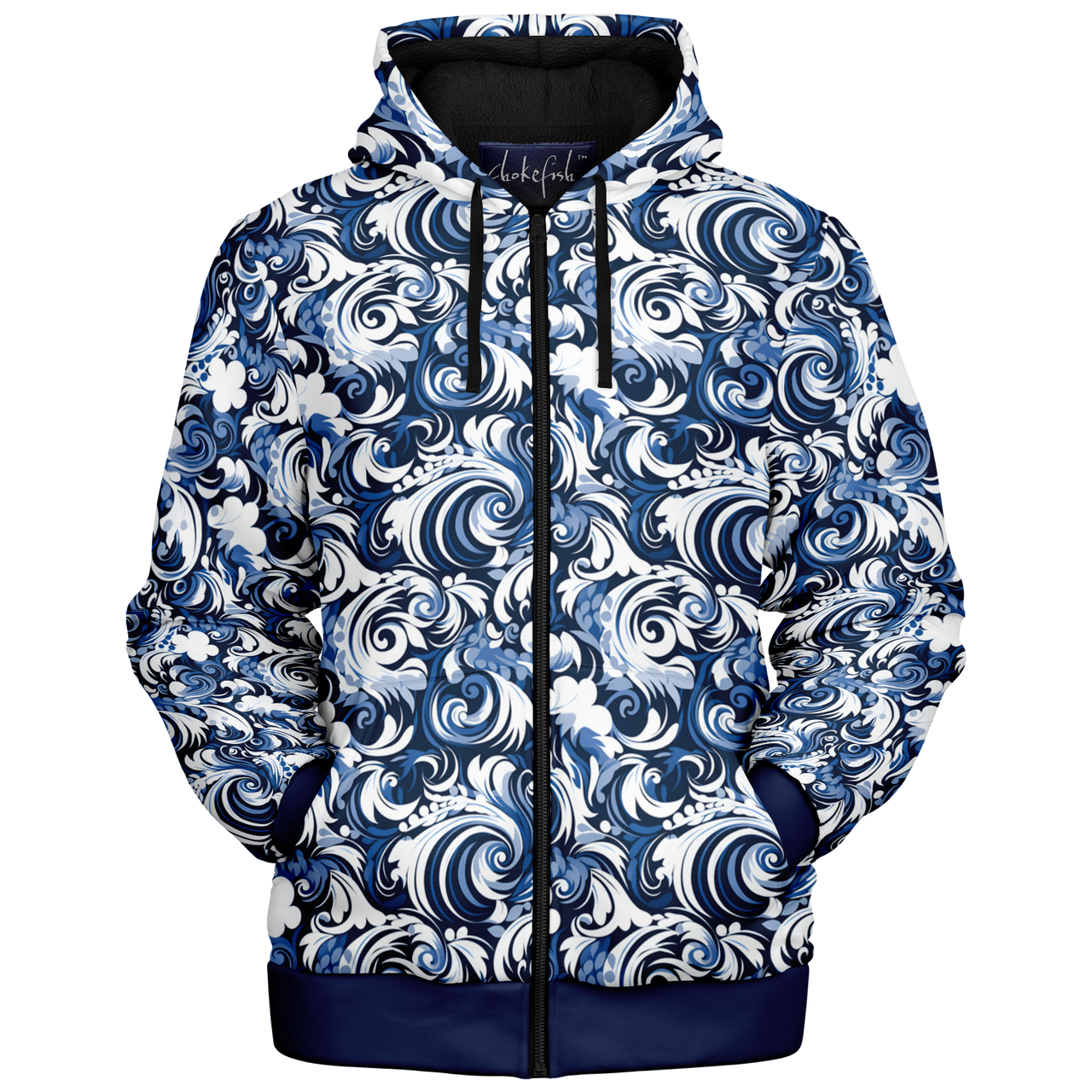 Chokefish™ Microfleece Zip-Up Hoodie Maori-008-2B