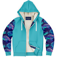 Chokefish™ Microfleece Zip-Up Hoodie Marine Life-014