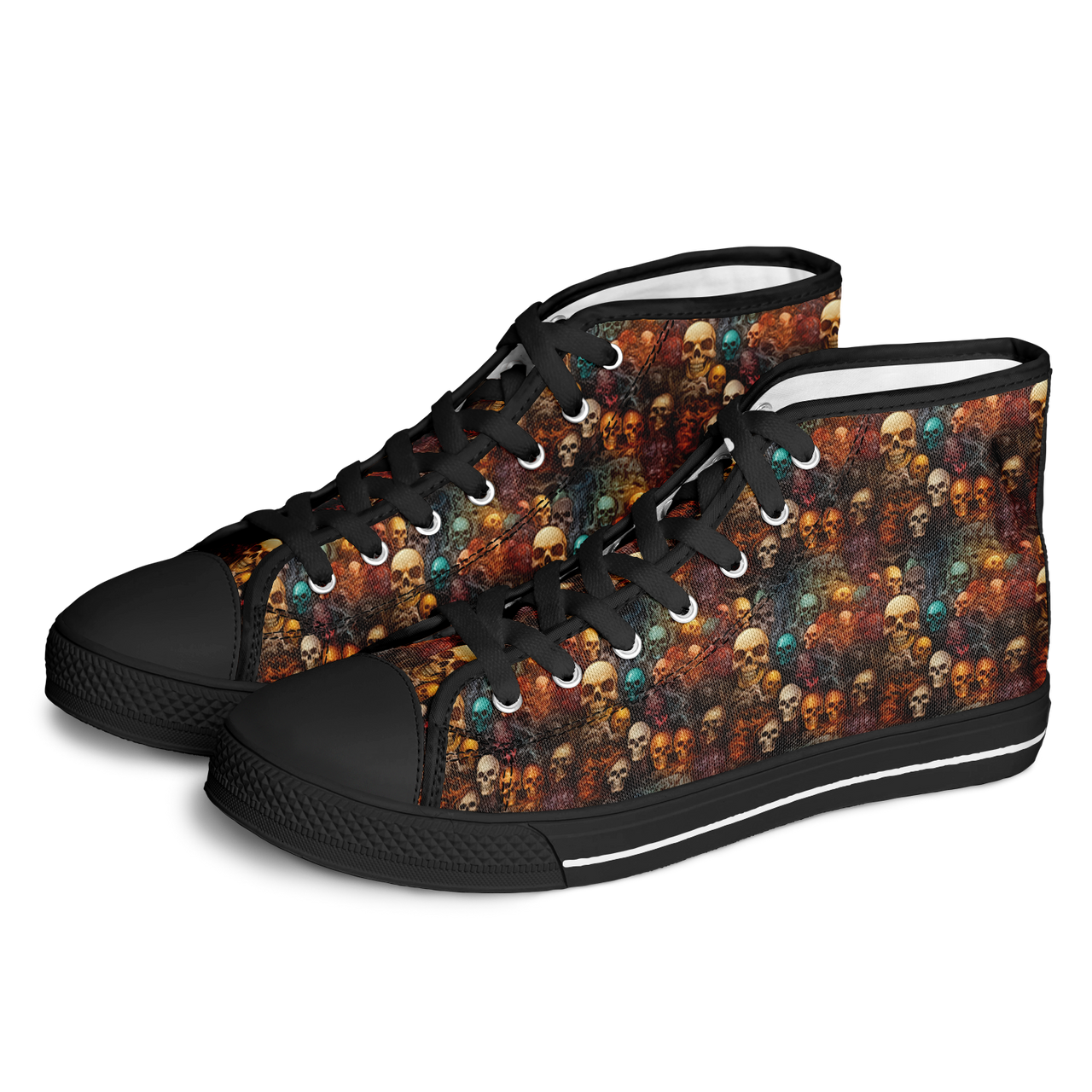 Chokefish™ Urban Peak Retro High Tops-Skulls-006