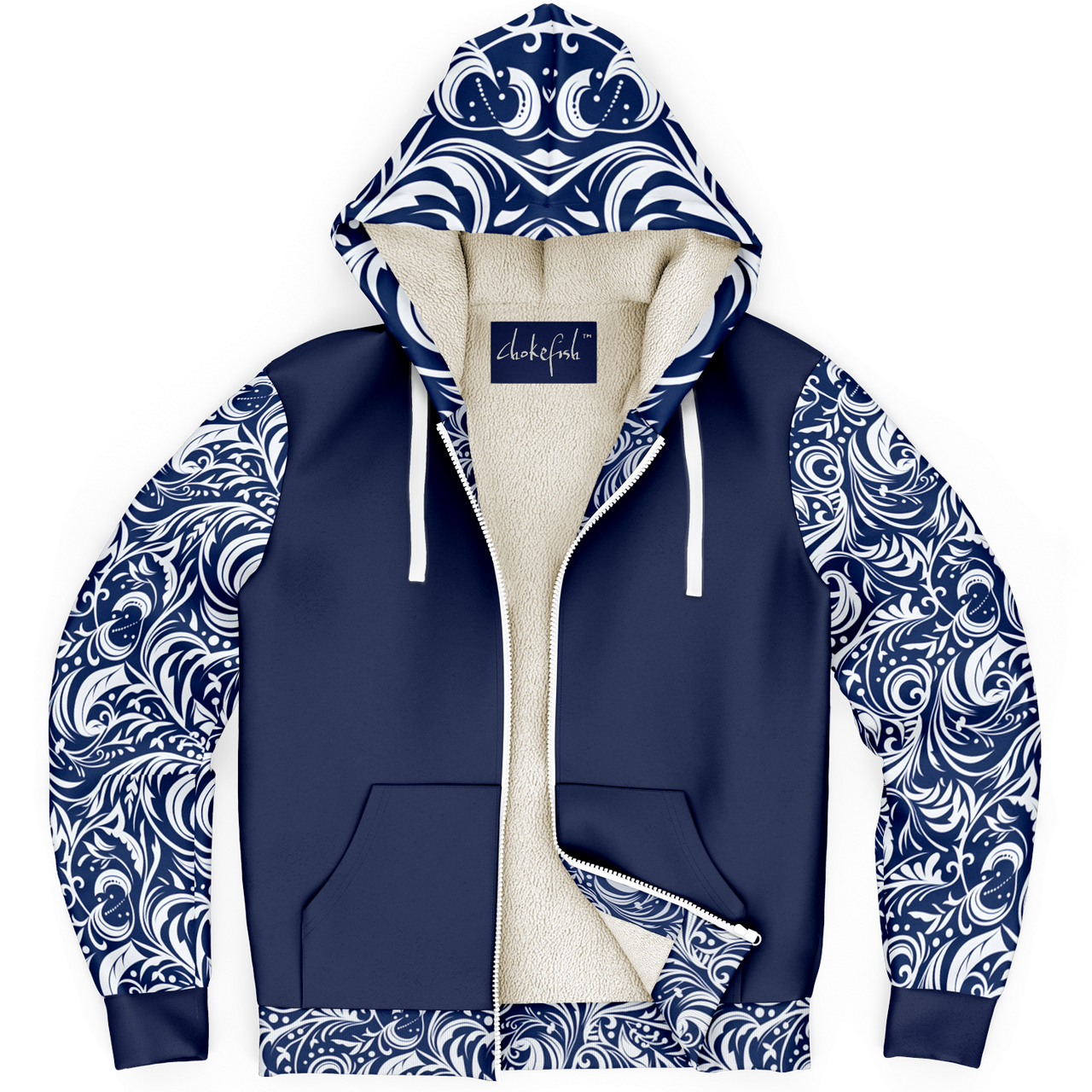 Chokefish™ Microfleece Zip-Up Hoodie Maori-006