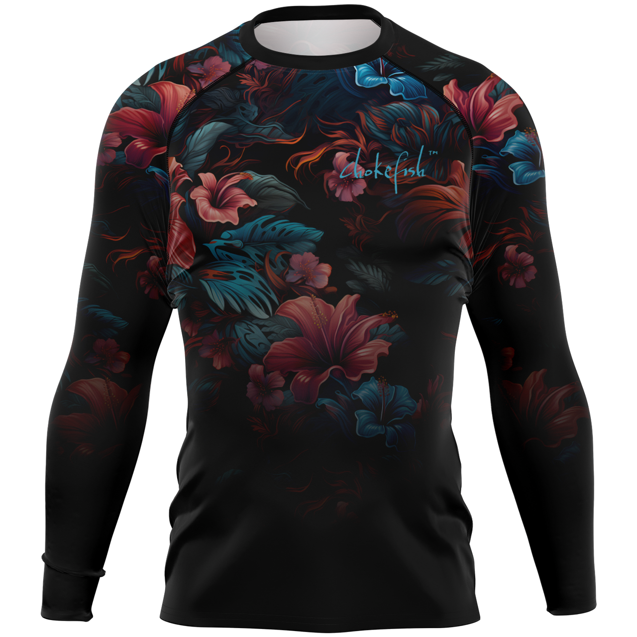 Chokefish™ Long Sleeve Rashguard Floral Men's Shirt-004