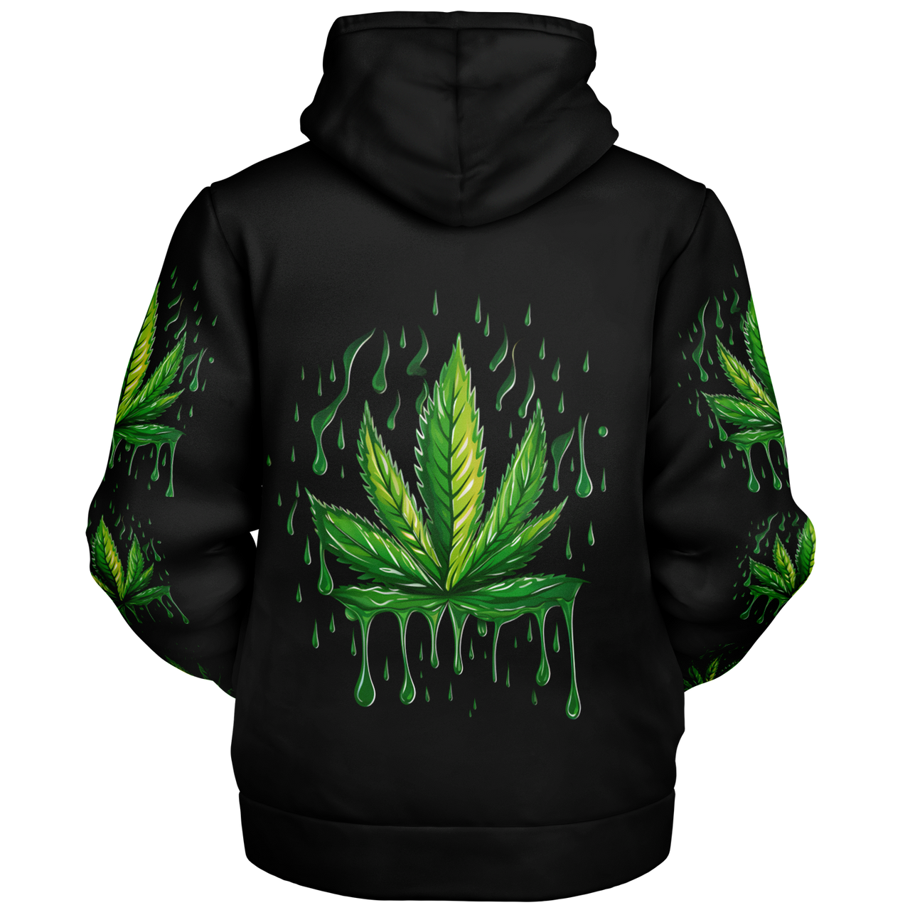 Chokefish™ Microfleece Zip-Up Hoodie Cannabis-003B