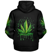 Chokefish™ Microfleece Zip-Up Hoodie Cannabis-003B