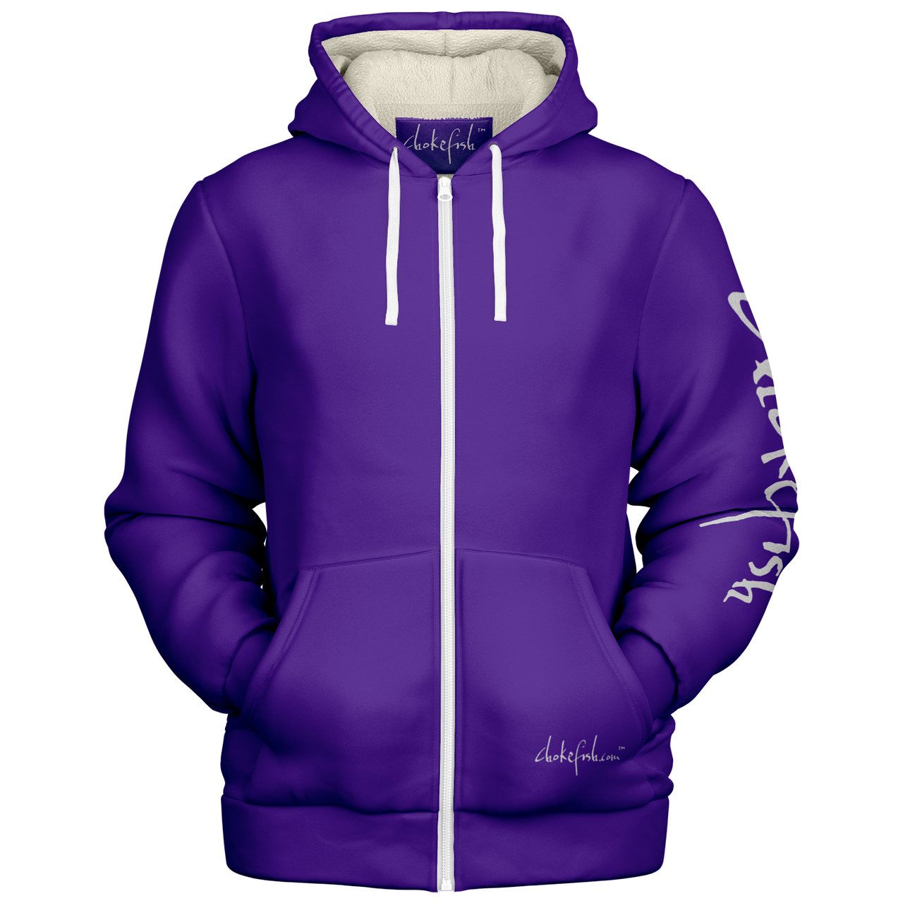 Chokefish™ Microfleece Zip-Up Hoodie Solid Colors-006