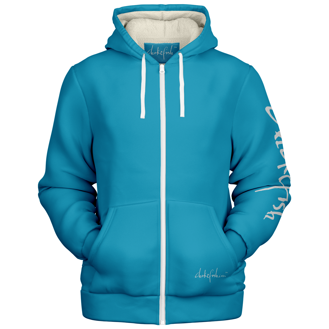 Chokefish™ Microfleece Zip-Up Hoodie Solid Colors-003