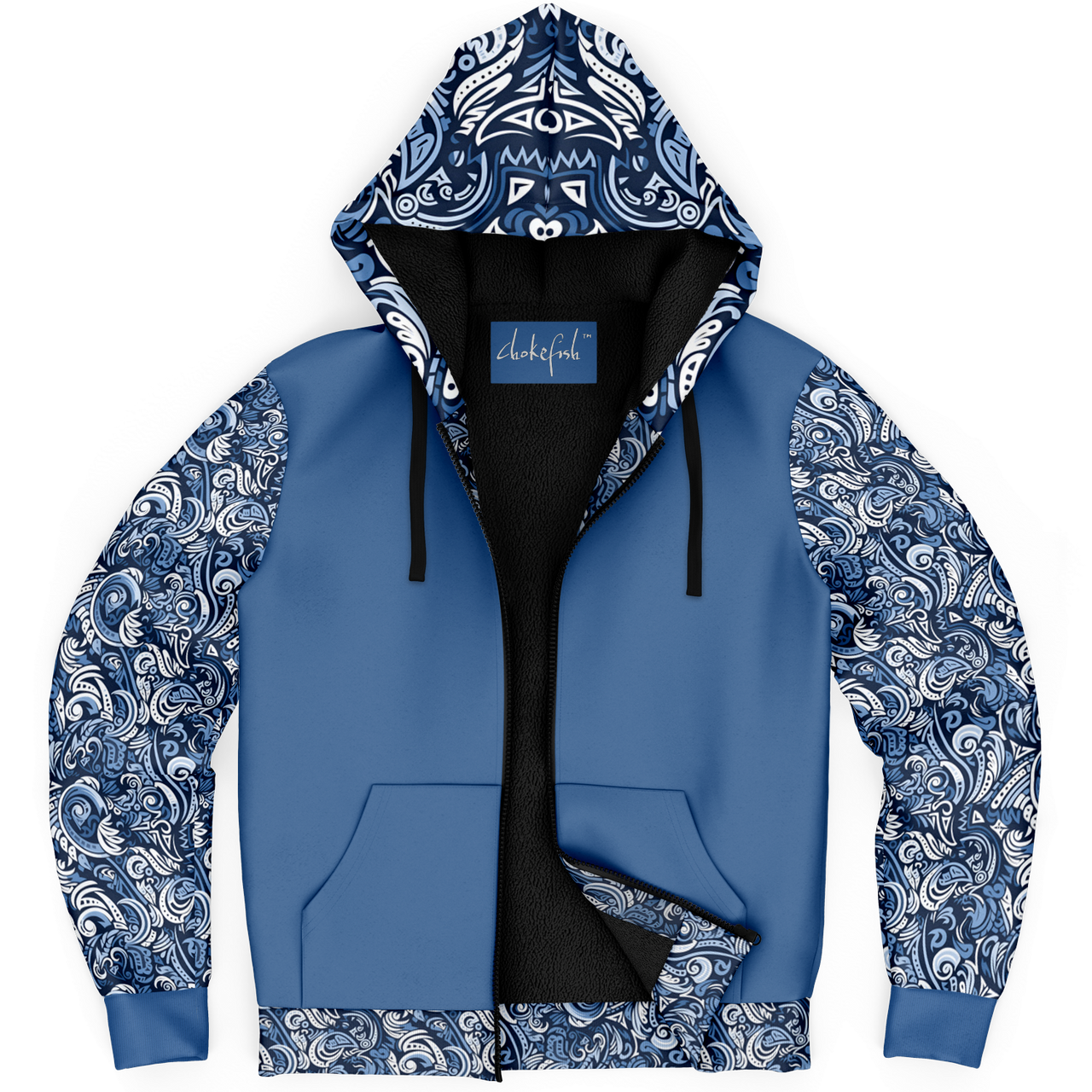 Chokefish™ Microfleece Zip-Up Hoodie Maori-004B