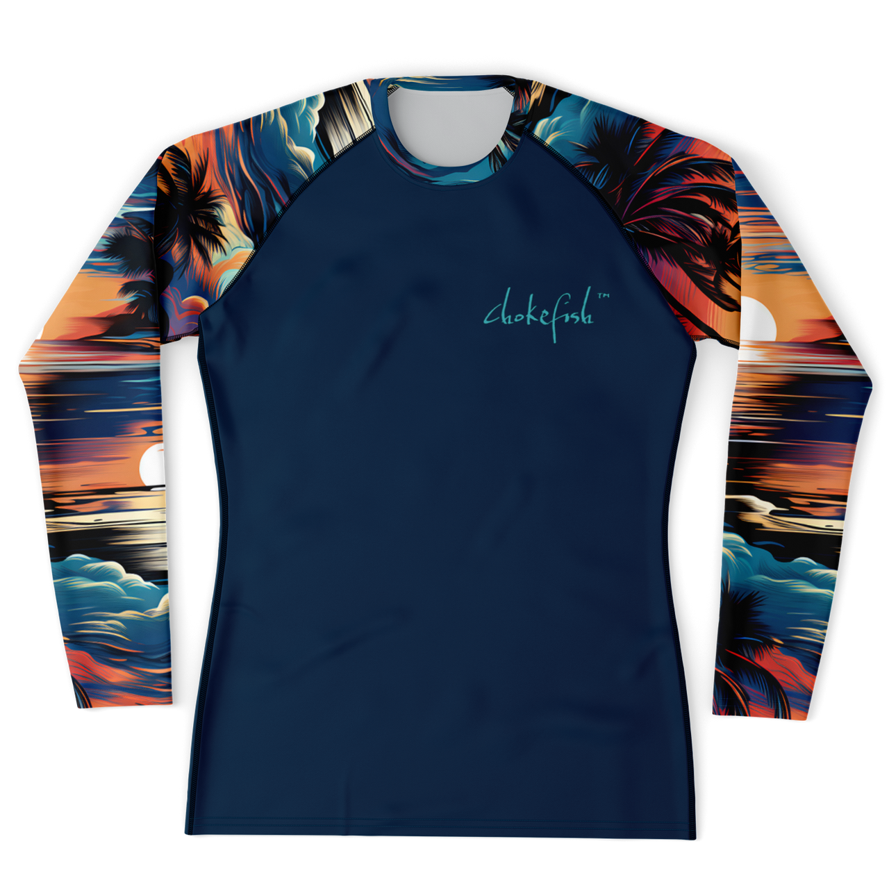 Chokefish™ Long Sleeve Rashguard Trees&Boats Men's Shirt-002