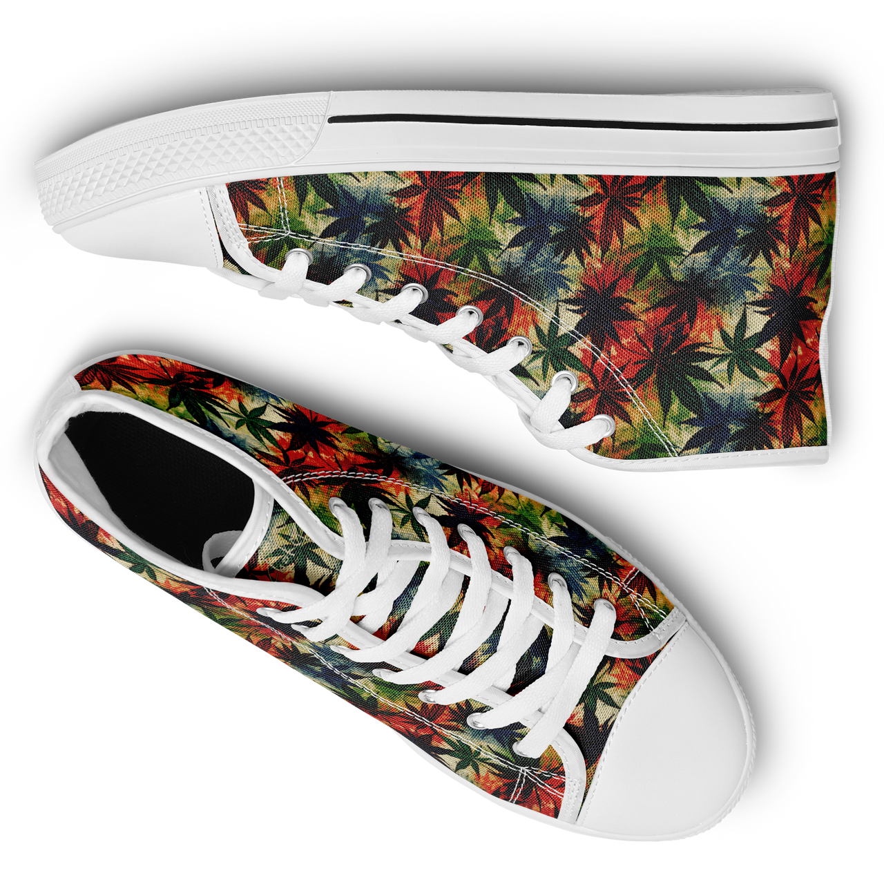 Chokefish™ Urban Peak Retro High Tops-Cannabis-004