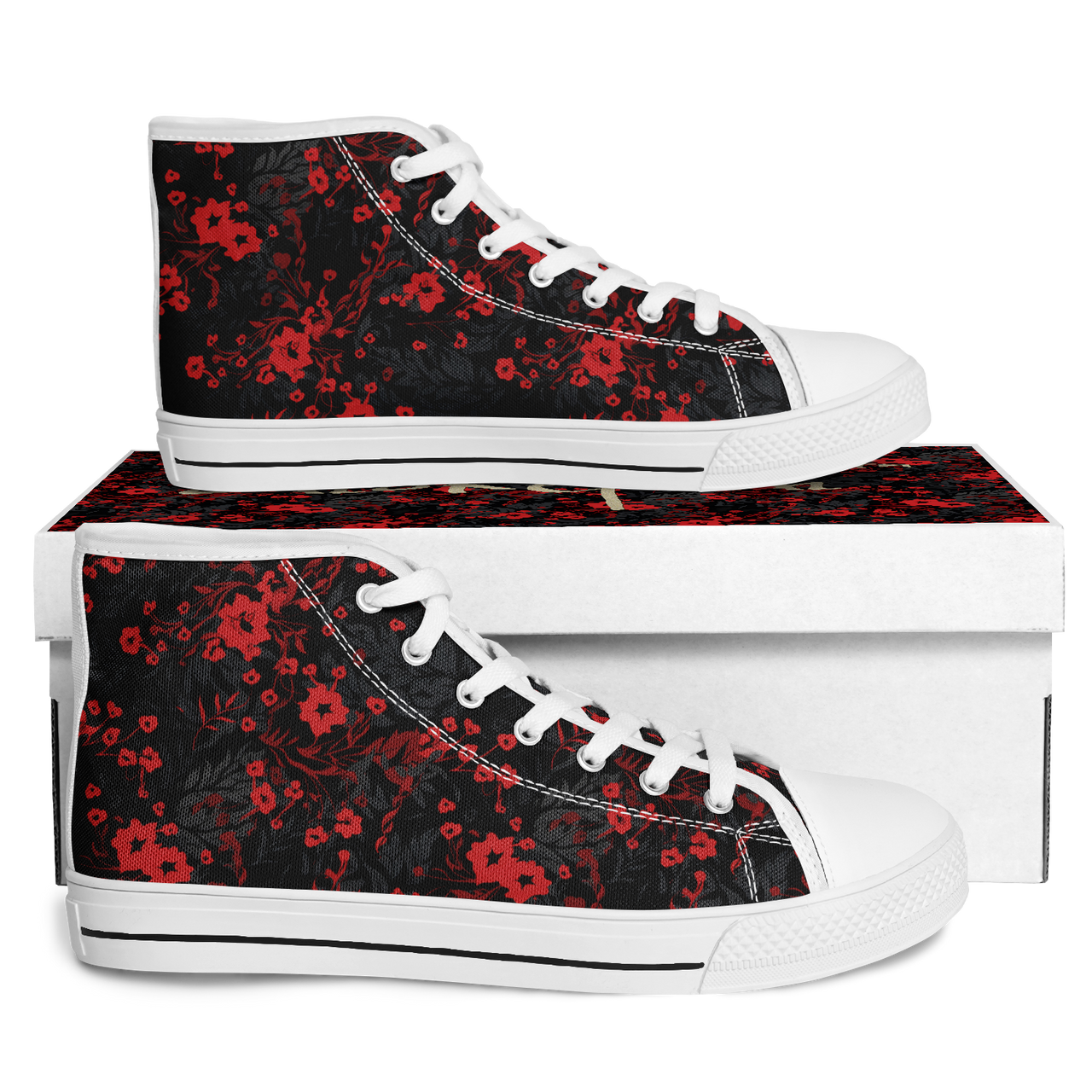 Chokefish™ Urban Peak Retro High Tops-Floral-003